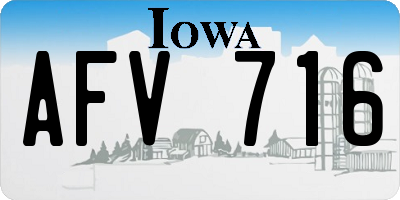 IA license plate AFV716