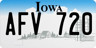 IA license plate AFV720
