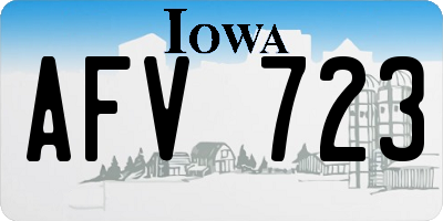 IA license plate AFV723