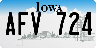 IA license plate AFV724