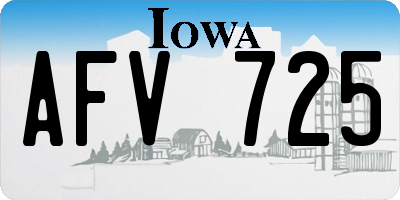 IA license plate AFV725