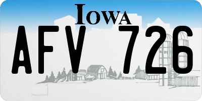 IA license plate AFV726