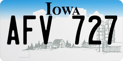 IA license plate AFV727