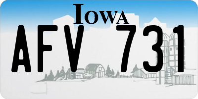 IA license plate AFV731