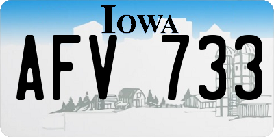IA license plate AFV733