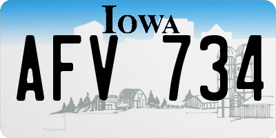 IA license plate AFV734