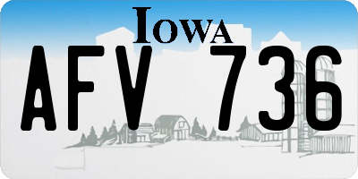 IA license plate AFV736