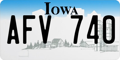 IA license plate AFV740