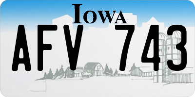 IA license plate AFV743