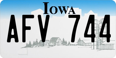 IA license plate AFV744