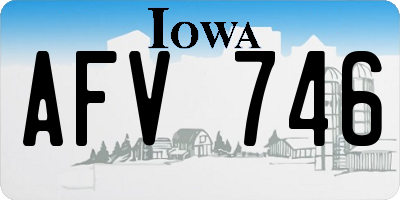 IA license plate AFV746