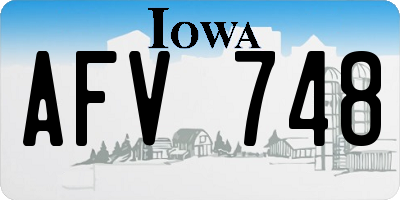 IA license plate AFV748