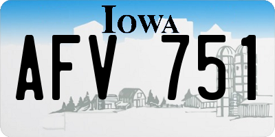 IA license plate AFV751