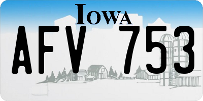 IA license plate AFV753