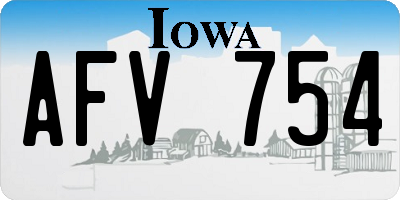 IA license plate AFV754