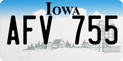 IA license plate AFV755