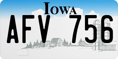 IA license plate AFV756
