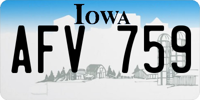 IA license plate AFV759