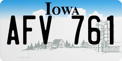 IA license plate AFV761