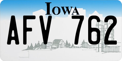 IA license plate AFV762