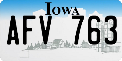 IA license plate AFV763