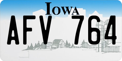 IA license plate AFV764
