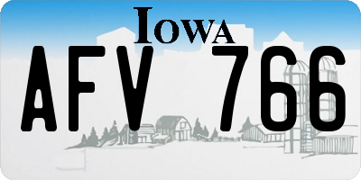IA license plate AFV766