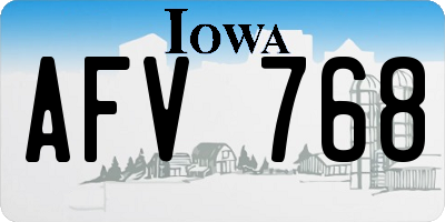 IA license plate AFV768