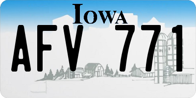 IA license plate AFV771