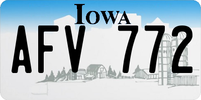 IA license plate AFV772