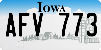 IA license plate AFV773