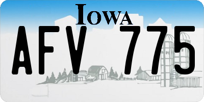 IA license plate AFV775