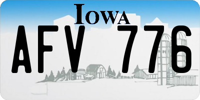 IA license plate AFV776