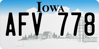 IA license plate AFV778
