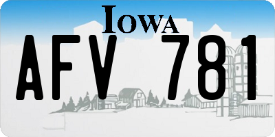 IA license plate AFV781