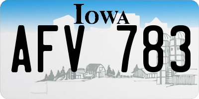 IA license plate AFV783