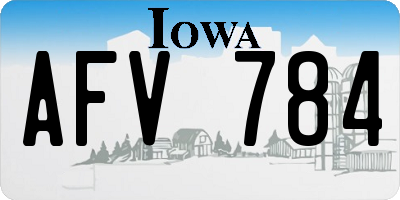 IA license plate AFV784