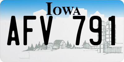 IA license plate AFV791