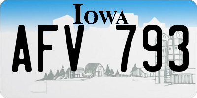 IA license plate AFV793