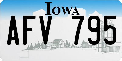 IA license plate AFV795