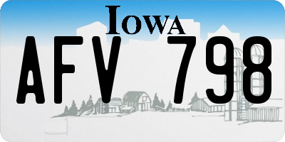 IA license plate AFV798