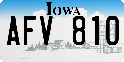 IA license plate AFV810