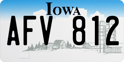 IA license plate AFV812