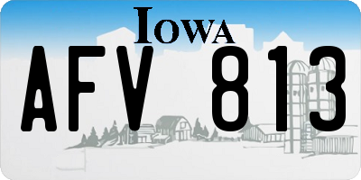 IA license plate AFV813