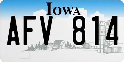IA license plate AFV814