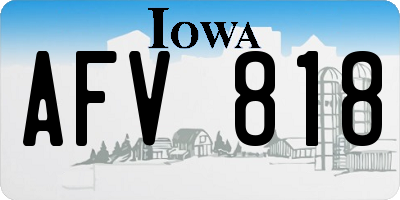 IA license plate AFV818