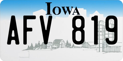 IA license plate AFV819