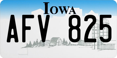 IA license plate AFV825