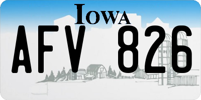 IA license plate AFV826