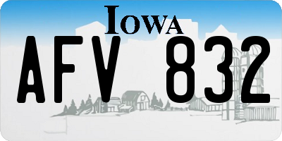 IA license plate AFV832